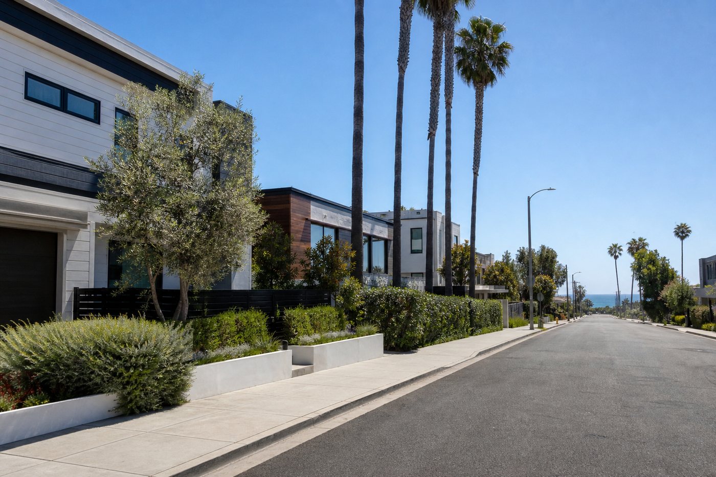 Santa Monica coastal residential setting, AI-generated concept imagery