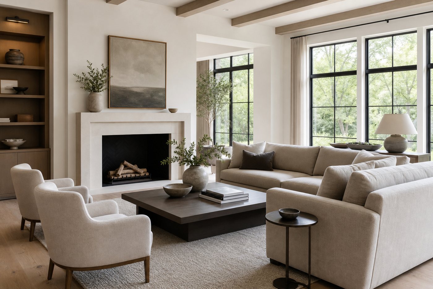 Interior of a Los Angeles Westside home, AI-generated concept imagery